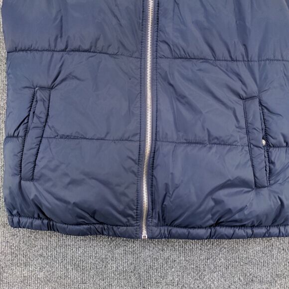 Old Navy Men's Puffer Vest Blue XS Sleeveless Full Zip Mock Neck Polyester - Picture 4 of 13